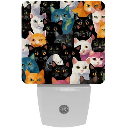 

Cat LED Square Night Lights - Stylish and Energy-Efficient Room Lighting Solution with Soft Glow - for Bedside Reading and Relaxation