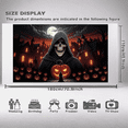 thumbnail image 3 of Spooky Design Halloween Banner Skeleton Pumpkin Decoration Haunted Graveyard Scene for Halloween Party Outdoor Indoor, 3 of 9