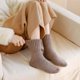 thumbnail image 3 of Calcetines lisos de media pantorrilla, diseñados para hombres y mujeres que valoran la durabilidad y un toque navideño. Calcetines de nailon., 3 of 3