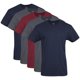 thumbnail image 1 of Remeras de cuello redondo para hombre Gildan G1100, pack de 5, azul marino, gris carbón y rojo XL, 1 of 6