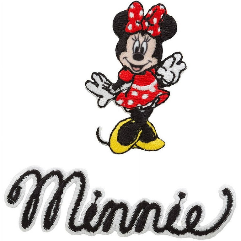 Simplicity Disney 2Pc Minnie And Name In Script Iron-On Applique,  Multicolor, 3Ct 