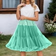 thumbnail image 2 of Ediodpoh Carnival Women's Skirts Cloud Petticoat Underskirt with Big Hexagonal Mesh for Fashion Soft Boneless Design Women's Skirts Light Green One Size, 2 of 4