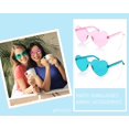 thumbnail image 5 of Paquete de 2 gafas de sol sin montura en forma de corazón para mujer, una pieza, translúcidas, 5 of 5