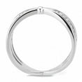 thumbnail image 3 of Luxe Jewelry Designs Women's Stainless Steel Channel Criss Cross Shaped Ring with AAA Grade CZ -, 3 of 4