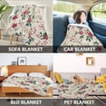 thumbnail image 7 of 60x80 inch Crystal Fleece & Arctic Fleece Blanket Soft Bed Throws for Home or Camping Red Small Floral Pattern, 7 of 7