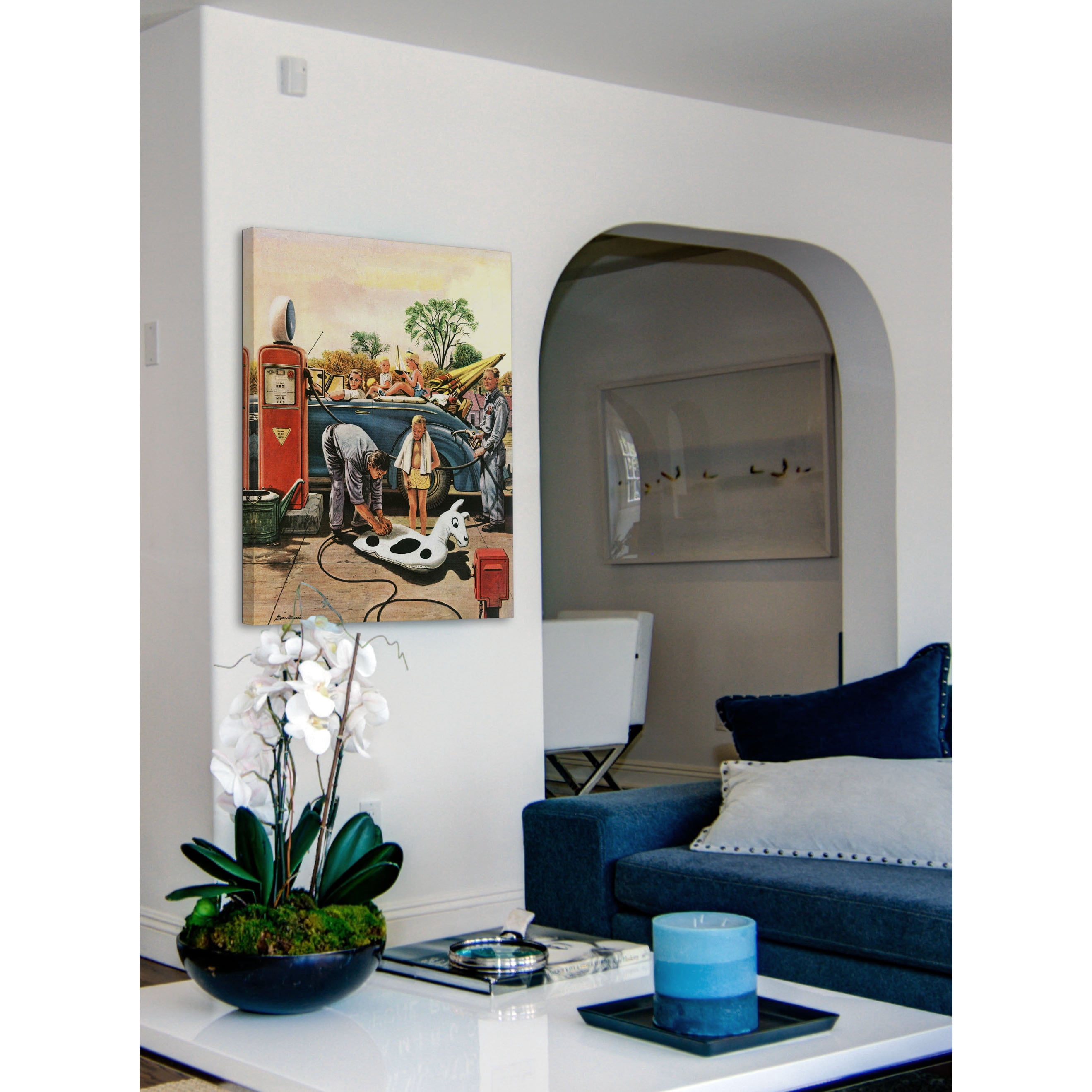 Marmont Hill "Inflating Beach Toy" by Stevan Dohanos Painting Print on Canvas