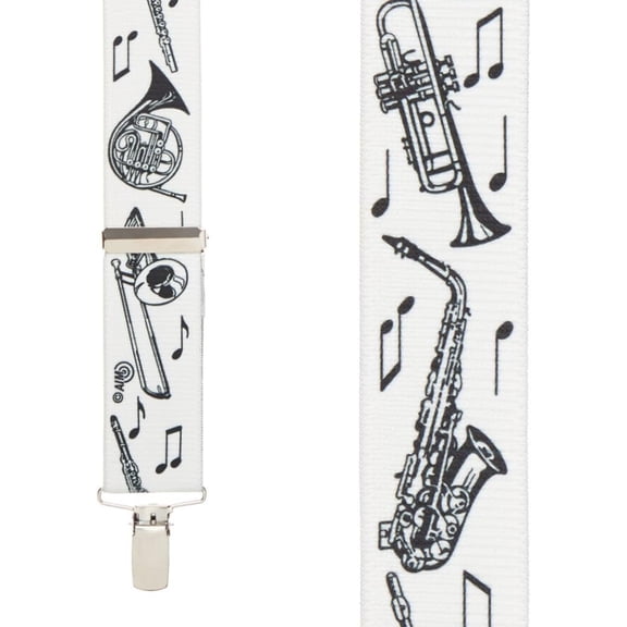 SuspenderStore Musical Instruments Suspenders - 1.5-Inch Wide Elastic - Clip - 3 Sizes