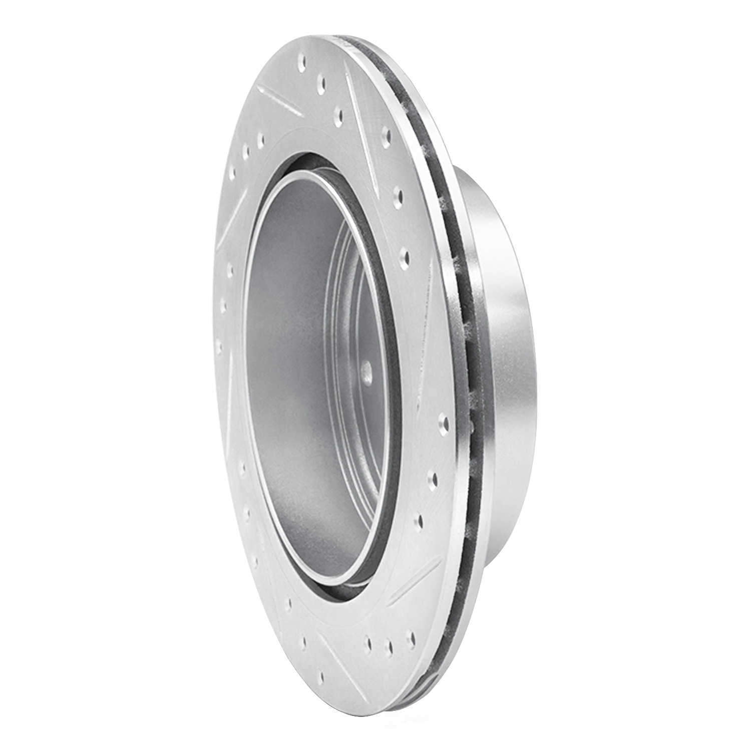Dynamic Friction Company 631-68004L DFC Brake Rotor - Drilled And Slotted - Silver