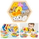 thumbnail image 5 of Juegos de rompecabezas de madera, juguetes educativos de aprendizaje, bloques apilables para clasificar y educar. Aves de corral, 5 of 9
