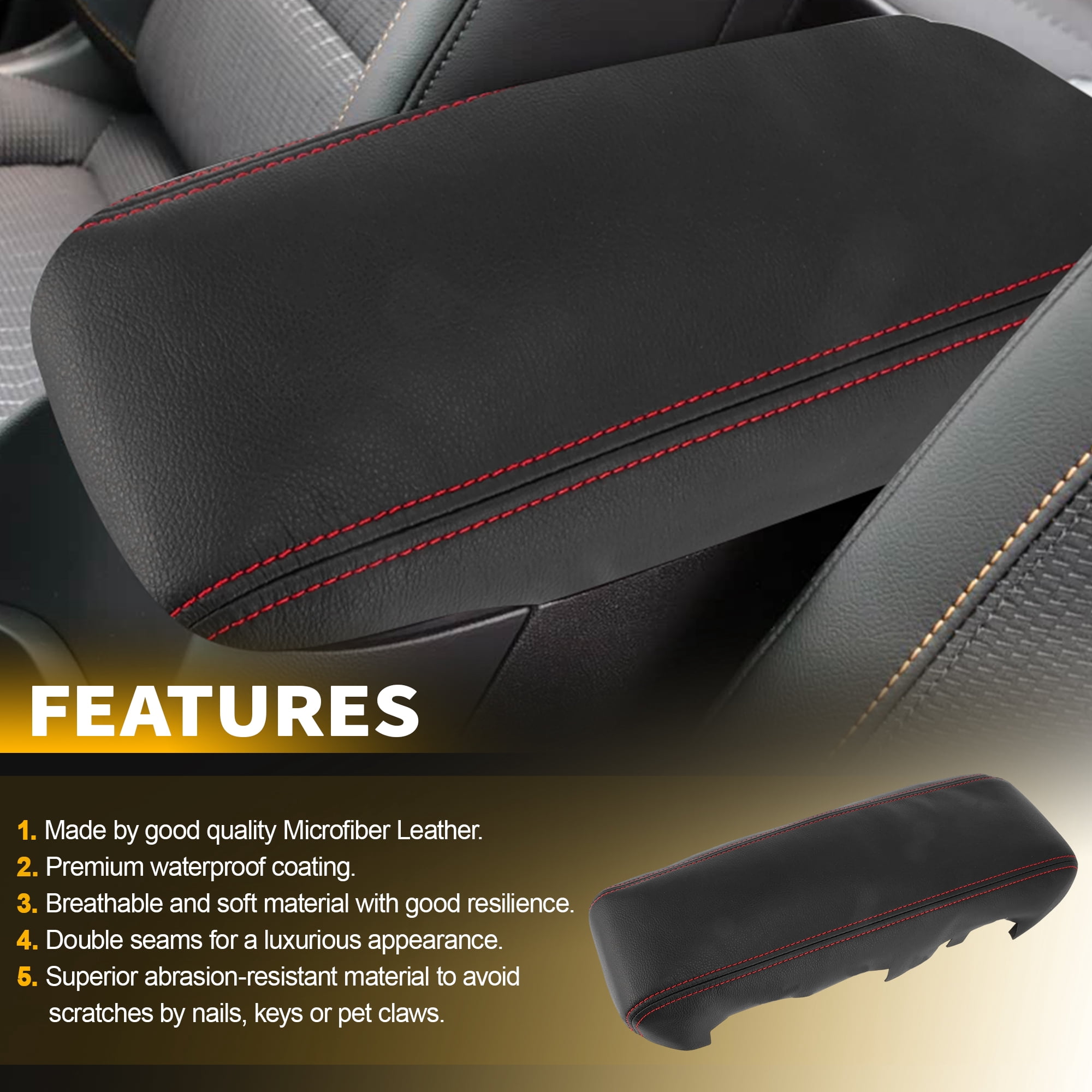 Unique Bargains Car Center Console Lid Armrest Cover for Chevy Equinox 10-17