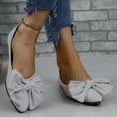 thumbnail image 2 of YLYL Ballet Flats Loafers for Women Suede Bowknot Pointed Toe Slip on Dress Shoes for Office Work, 2 of 8