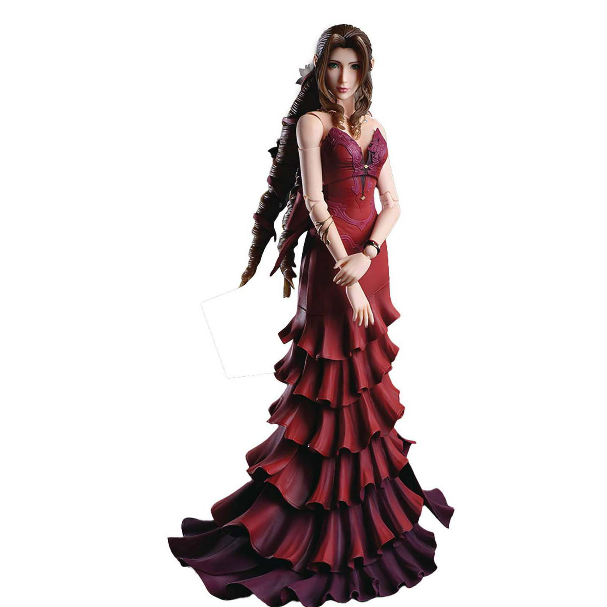 aerith red dress figure Fantasy VII FF7 Aerith Gainsborough Red Full Dress FIGURES In Stock