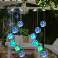 thumbnail image 2 of Solar Wind Chimes for Outside, Blue Ball Light Gifts for Mom Grandma Women Wife Girls, Waterproof Solar Outdoor Decorative Mobile Light for Holiday Garden Porch Yard Outdoor Decor, 2 of 6
