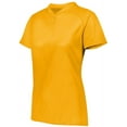 thumbnail image 2 of Augusta Ladies Attain Wicking Two-Button Softball Jersey 1567 Gold M, 2 of 3