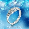 thumbnail image 4 of Triple Moon Bands Ring Wicca Jewelry for Women 925 Sterling Silver Pagan Gifts, 4 of 5