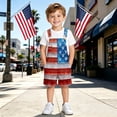 thumbnail image 2 of Kids Printed Overalls Shorts Romper Festival Jumpsuits Work Bibs Coveralls Gifts for Boys and Girls, 2 of 6