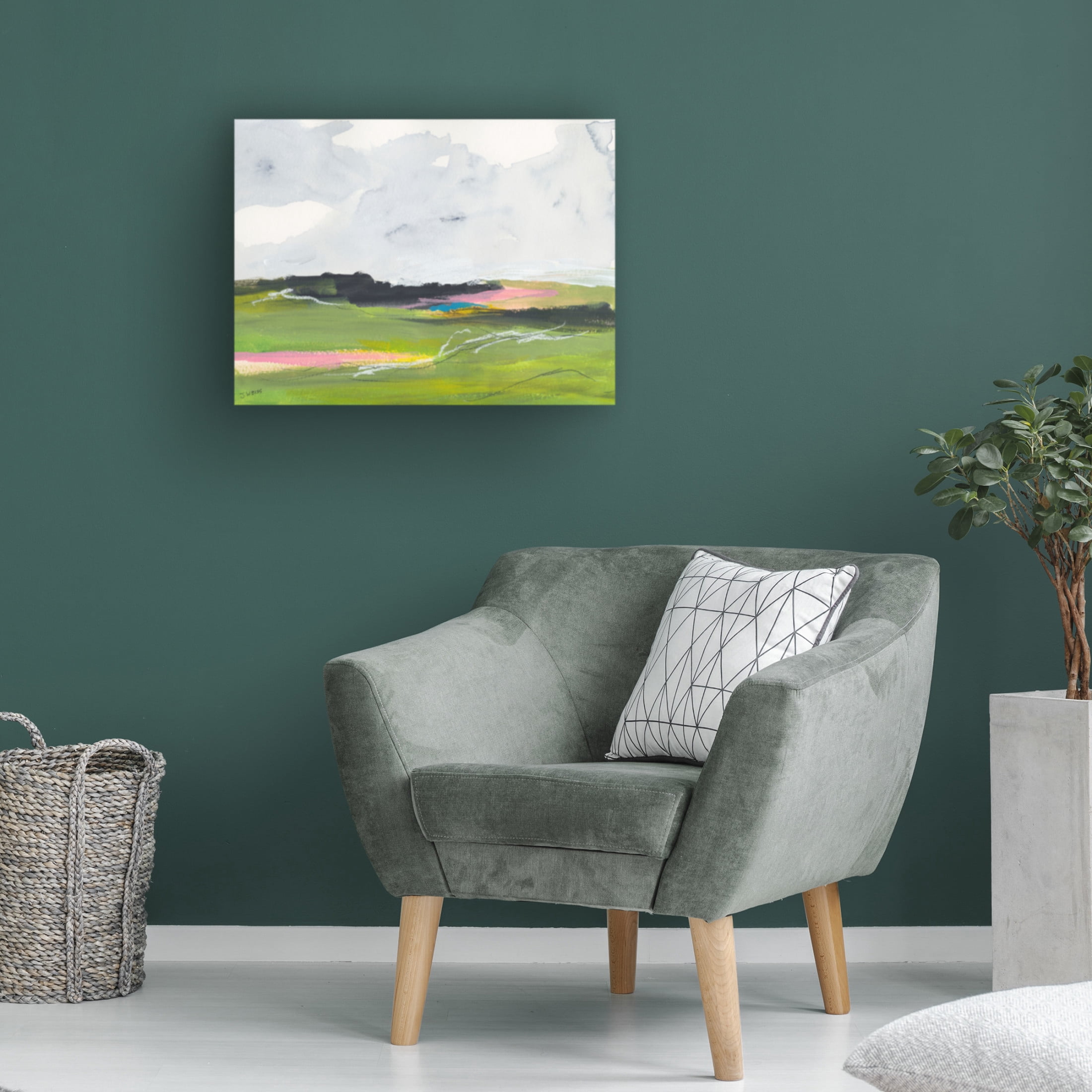 Canvas Wall Art - Jan Weiss 'Waiting For Spring 1' Wall Art for Living Room, Bedroom, or Office Décor by Trademark Fine Art - 19 x 14 Inches