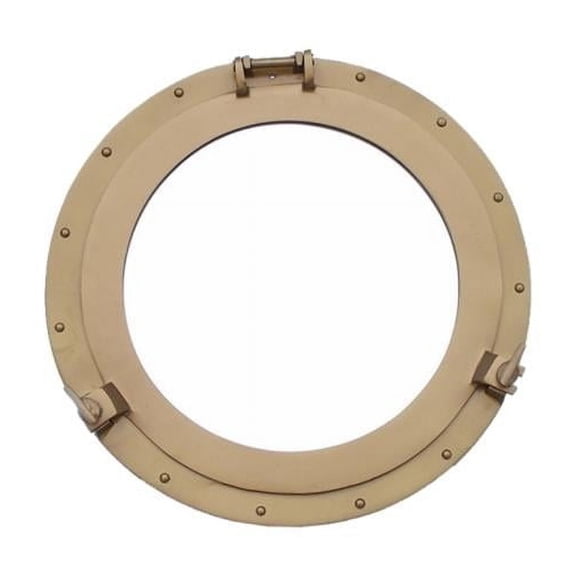 Deluxe Class Antique Brass Porthole Mirror 20"- Antique Brass Porthole- Nautical Home Decor