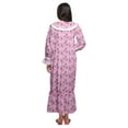 thumbnail image 4 of Moomaya Chemise de Nuit Boutonnée à Col Marin en Coton Imprimé pour Femmes, 4 of 5