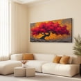 thumbnail image 4 of Canvas Wall Art for Living Room - Large Red Tree of Life Canvas Prints, Modern Abstract Nature Painting Wall Decor for Bedroom Bathroom and Office, 4 of 7