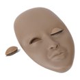 thumbnail image 2 of Cabeza De Maniquí De Pestañas Efectos 3D De Goma Suave Reutilizables Con Cabeza De Maniquí De Simulación De Párpados Extraíbles Para Práctica De Extensión De Pestañas Dobles(marron oscuro), 2 of 5