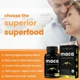 thumbnail image 3 of NUTRA CHAMPS Suplemento Maca Cápsulas con Raíz Gelatinizada Orgánica y Pimienta Negra 180 Cápsulas, 3 of 4