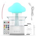 thumbnail image 3 of Humidificador de nube de lluvia, goteo de agua, temporizador 5H, difusor de aceites esenciales de aromaterapia con 7 luces LED nocturnas, 300 ml, humidificador ultrasónico de sonidos de lluvia con con, 3 of 8