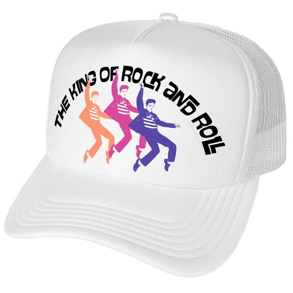 Elvis The King of Rock and Roll Dance Foam Snapback Trucker Hat - Unisex for Men and Women