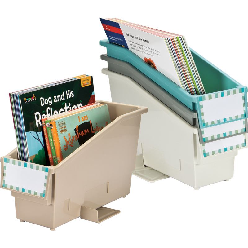 Book And Binder Holders With Stabilizer Wings And Label Holders