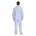 thumbnail image 7 of GLOBAL Mens 100% Cotton Long Sleeve Pajama Set, Breathable Lightweight Button Down Nightwear with Pants, S-3XL, 7 of 7