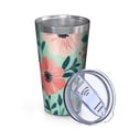 thumbnail image 2 of 16oz Tumblers Floral Pattern Stainless Steel Vacuum Insulated Double Wall Travel Tumbler Cups Mug with Lid and Straw,Cleaning Brush for Coffee,Tea, 2 of 4