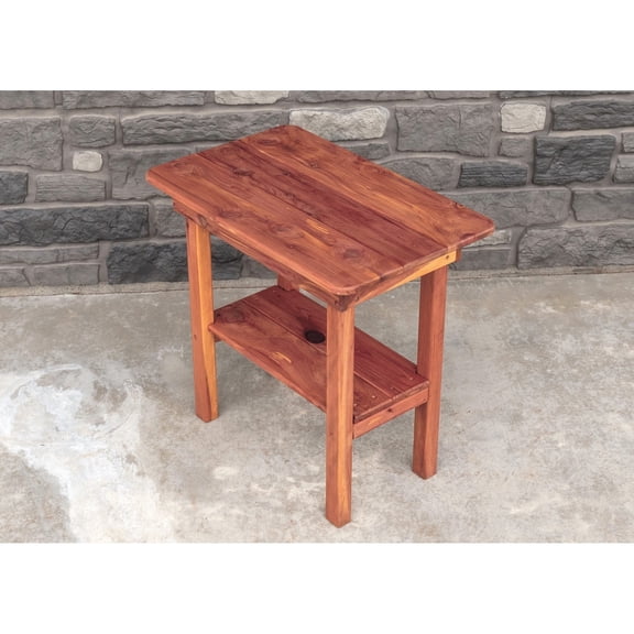 Side Table - 14" x 24" Rectangle Outdoor Table - Handcrafted Amish Furniture