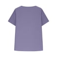 thumbnail image 4 of Craaazy Women's Comfy Breathable Cotton Short Sleeve Top with Lace V-Neck Detail for Everyday Wear and Office Casual Outfits, 4 of 6