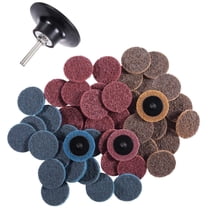 S SATC 46PCS 2" Roll Lock Surface Conditioning Die Grinder Sanding Discs Set & Holder