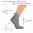 thumbnail image 2 of PureTwine Diabetic Socks for Women 4-6-8 Pair Neuropathy Ankle Socks for Ladies Super Soft Thin Bamboo Viscose Material Durable with Seamless Toe and Non-Binding Loose&nbsp;Top&nbsp;4&nbsp;Seasons, 2 of 7