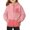 X8 Pink, variant on Confree Sweatshirts For Girls Color Block Long Sleeve Hoodie Spring Autumn Dailywear Fashion Comfortable Little Girls Pullover Top Size 5-6 Years Beige