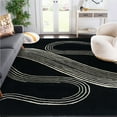 thumbnail image 5 of 8x10 Hand tuft rug, Black color, Wool area carpet Bed, Living, room, 5 of 9