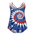 thumbnail image 7 of Jsaierl Independence Day Tops for Women Casual Elegant Short Sleeve Tank Top Patriotic Red White and Blue Graphic Camisole Soft Spaghetti Strap Blouses Vest, 7 of 7