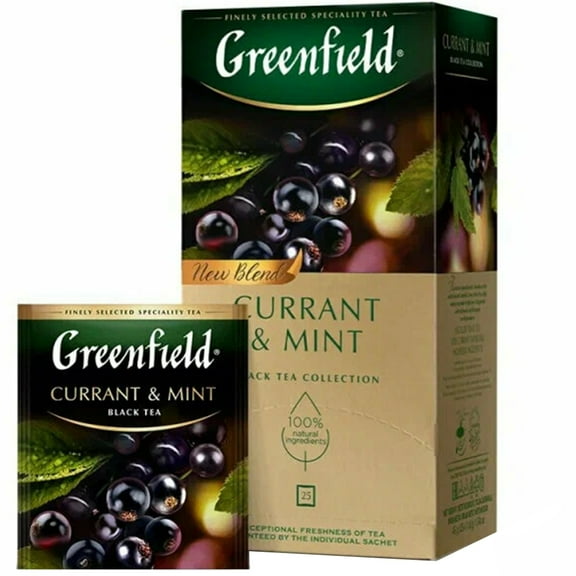 Greenfield Black Tea with Currants and Mint 25 Tea Bags