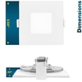 thumbnail image 2 of Sunperian 12-Pack 3 inch Square Ultra-Thin LED Recessed Light J-Box 5 Color Options 8W 540 Lumens Dimmable Wet Rated, 2 of 7