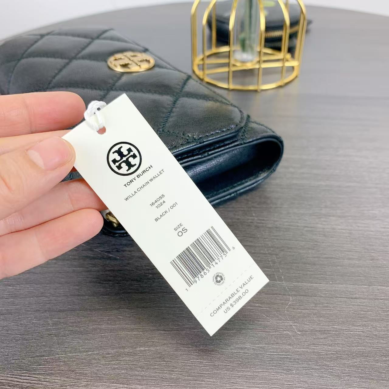 Tory Burch 164055 WILLA CHAIN WALLET IN BLACK - Walmart.com