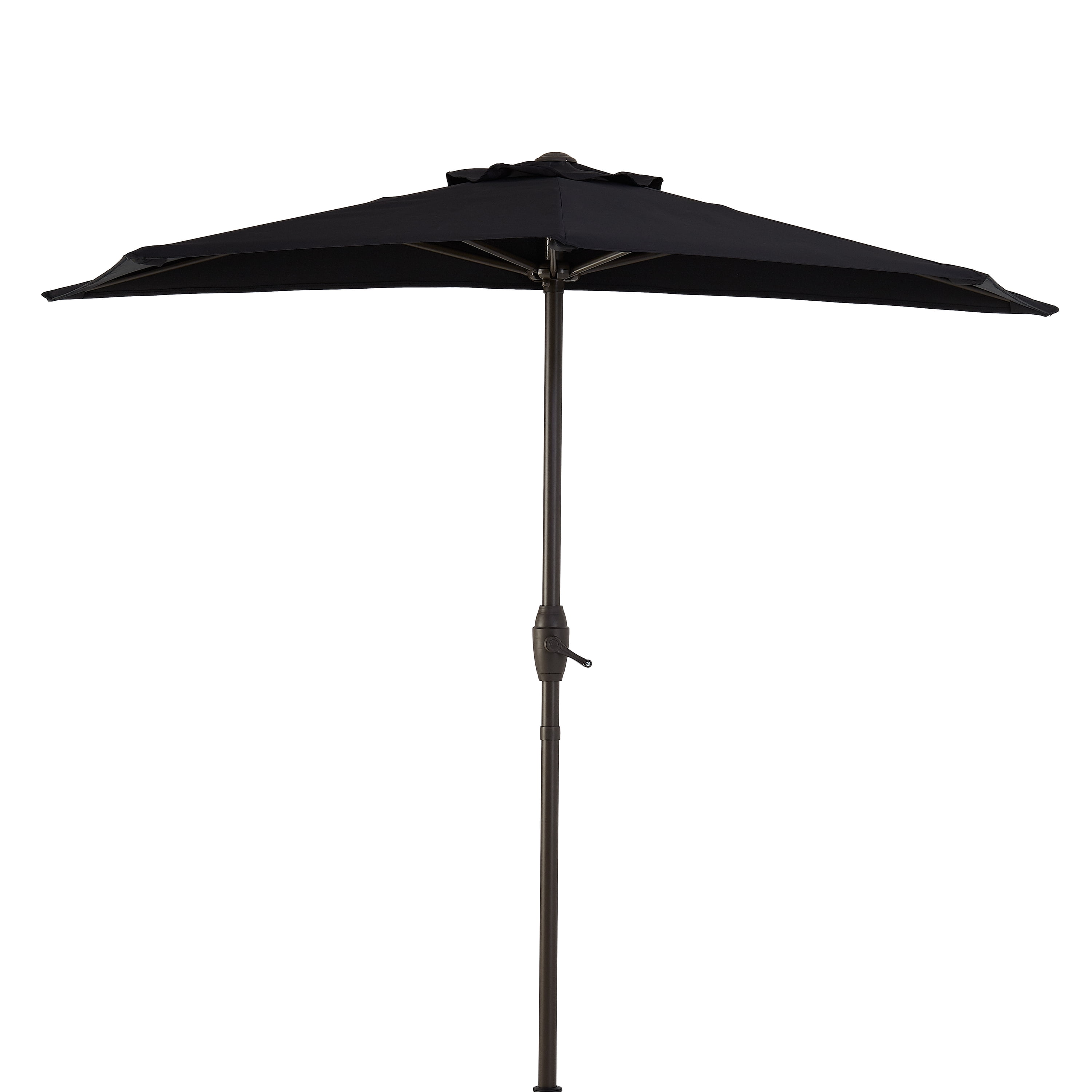 half patio umbrella with lights