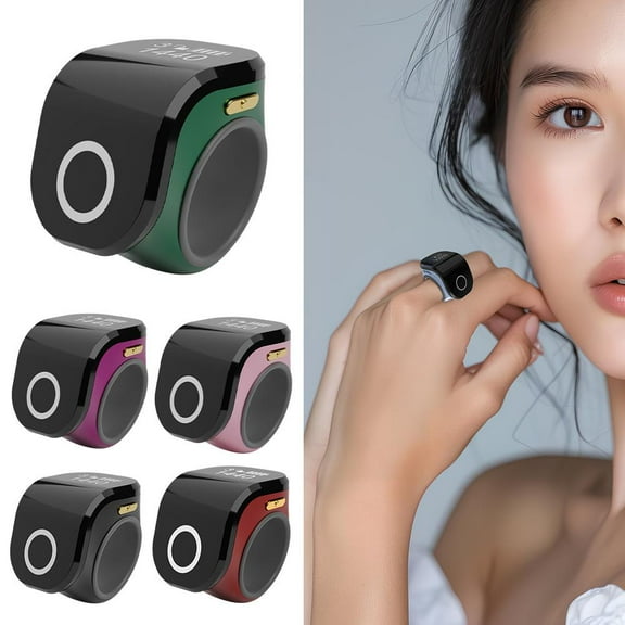 FurNest Digital Finger Counter Clicker Smart Counter Rechargeable Electronic Finger Counter for Muslims, Prayer, Reminder, Home Time Rem