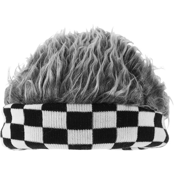 KAKOWELY Gorro con peluca, gorro divertido, gorro con peluca, gorro de moda, gorro de punto, gorro novedoso para el cabello