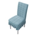 thumbnail image 4 of Ruffled Dining Seat Slipcover with Integrated Cushion and Backrest, 1 Piece Elegant Coral Sea Pattern Skirted Chair Protector for Home Kitchen Decor, 4 of 4