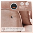 thumbnail image 4 of Leumius 47.2" Oversized Accent Chair with Dual-Port Charging,Modern Chenille Single Sofa with Throw Pillowsand Deep Wide Seat,Upholstered Armchair for Living Room&Apartment,Pink, 4 of 11