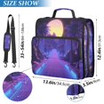 thumbnail image 2 of FORMRS Zipper Binder with Shoulder Strap 2-inch Ring 500 Sheet Capacity File Bag, Blue Road, 2 of 5