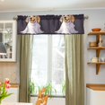 thumbnail image 3 of Yayeee Kitchen Valance Rod Pocket 54" x 18" Living Room Window Curtain, Yellow Halloween Dog, 3 of 6