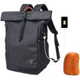 thumbnail image 2 of Waterproof Laptop Rucksack Uni Rucksack School Rucksack USB Rucksack Backpack + Rain Cover For Women, Men, 2 of 7