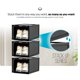thumbnail image 4 of Cajas de almacenamiento de zapatos apilables frontal magnéticas de plástico juego organizador que ahorra espacio paquete de 12 negro, 4 of 6